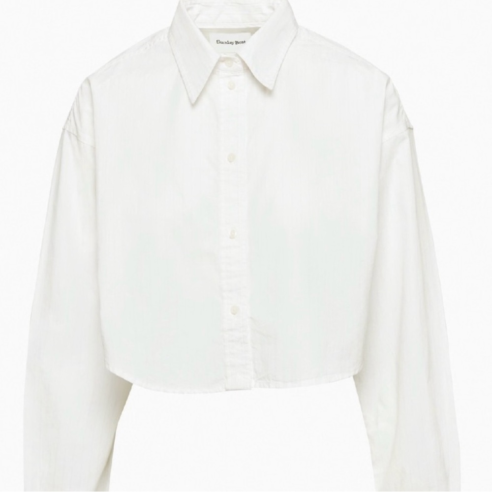 Poppy Cropped Button-Up Shirt